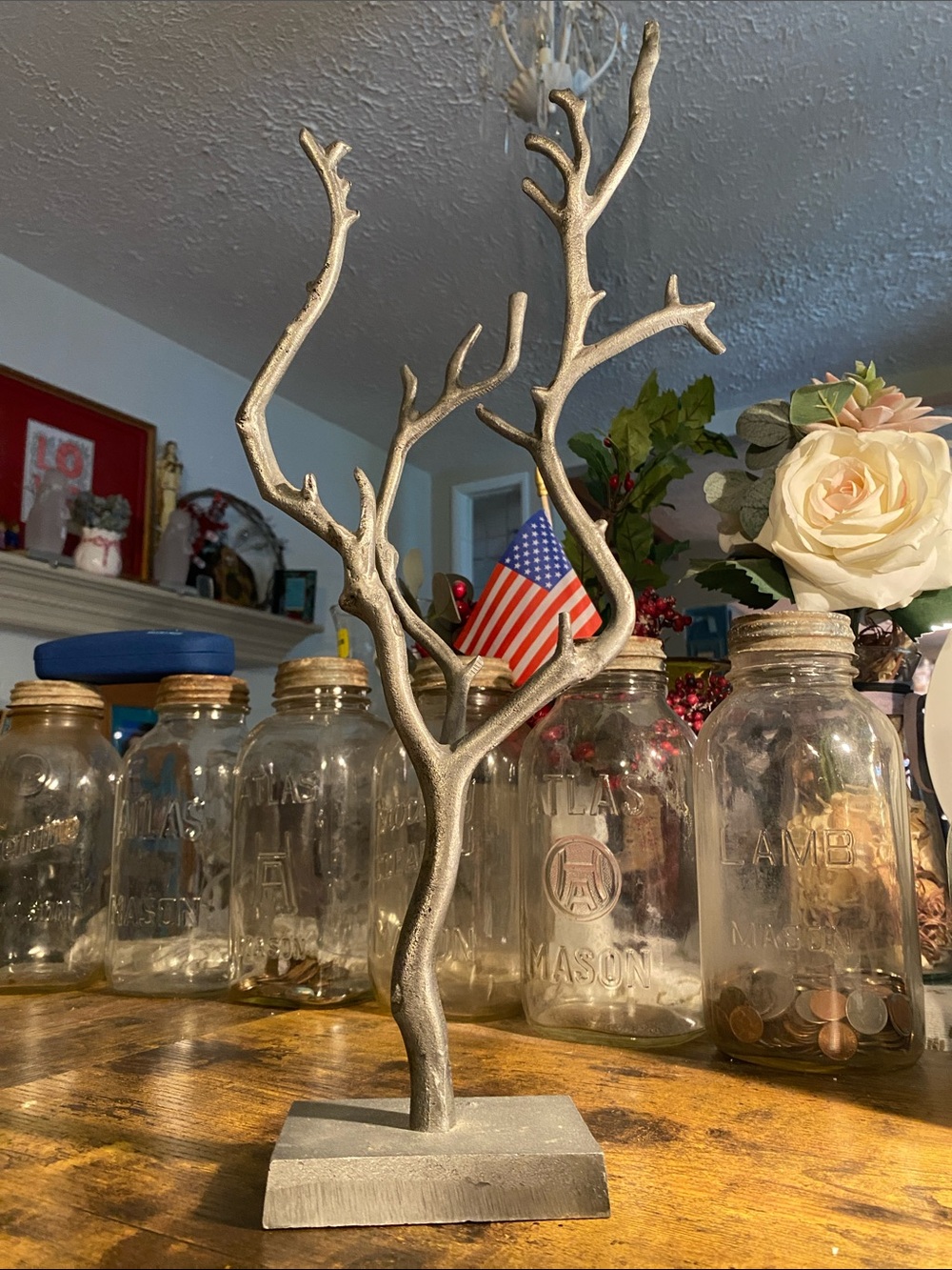 Silver Branch Jewelry Organizer Stand by